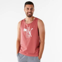 Puma Tanktop Voor Fitness Heren Katoen Rood -Modekleding tanktop voor fitness heren katoen rood 10
