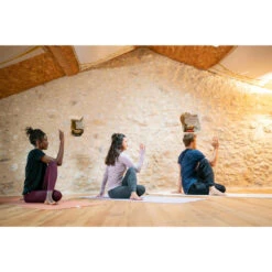 Technische Legging Zachte Yoga Dames Ecodesigned -Modekleding technische yoga legging dames verantwoord katoen donkergrijs 5