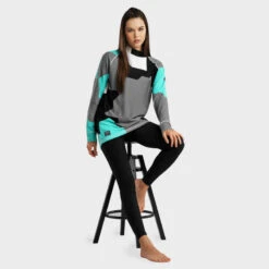 Thermisch Ondershirt Wintersport SIROKO Slush-W Penguin Turquoise Dames -Modekleding thermisch ondershirt wintersport siroko slush w penguin turquoise dames 3