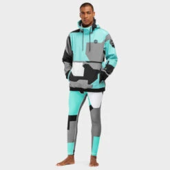 Thermische Onderbroek Wintersport SIROKO Highlights Turquoise Heren -Modekleding thermische onderbroek wintersport siroko highlights turquoise heren 3