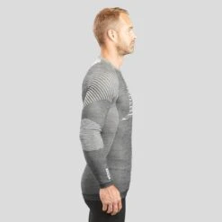 WEDZE Thermoshirt Voor Skiën Heren BL980 Wol Seamless 15 WEDZE Thermoshirt Voor Skiën Heren BL980 Wol Seamless -Modekleding thermoshirt voor skien heren bl980 wol seamless grijs 5