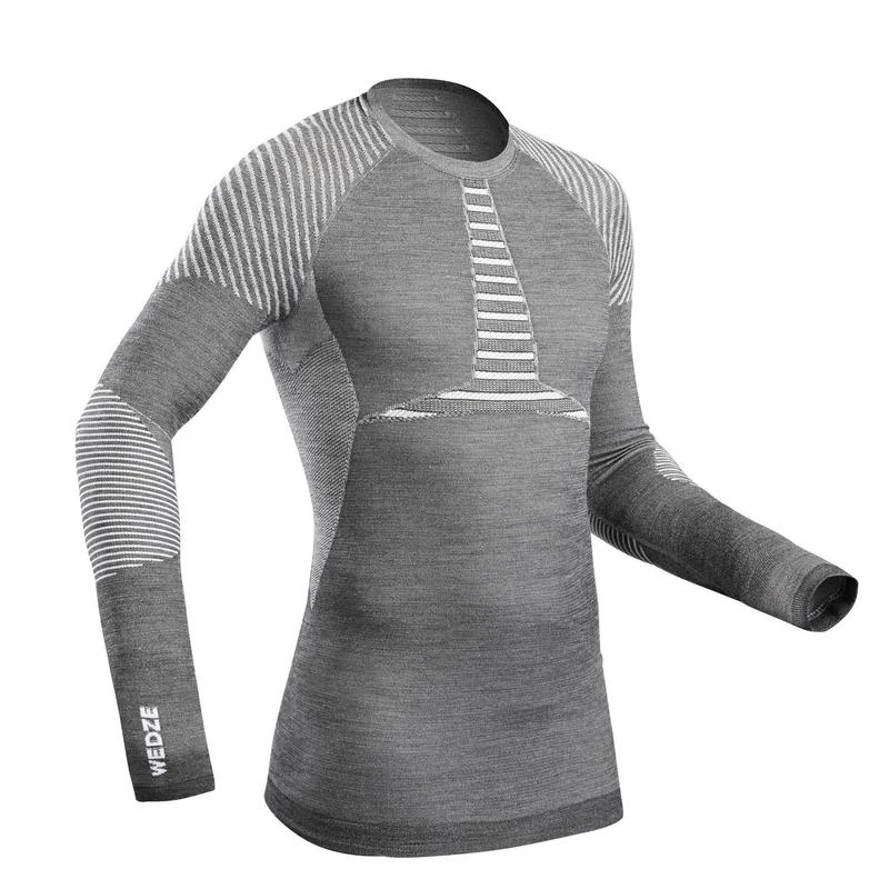 WEDZE Thermoshirt Voor Skiën Heren BL980 Wol Seamless 3 WEDZE Thermoshirt Voor Skiën Heren BL980 Wol Seamless