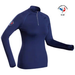 WEDZE Thermoshirt Voor Skiën Voor Dames BL 500 Halve Rits