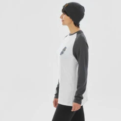 WEDZE Thermoshirt Voor Skiën Voor Dames BL 590 Brokovich Merinowol Grijs/wit 23 WEDZE Thermoshirt Voor Skiën Voor Dames BL 590 Brokovich Merinowol Grijs/wit -Modekleding thermoshirt voor skien voor dames bl 590 brokovich merinowol grijswit 4