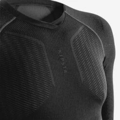 Kipsta Thermoshirt Voor Volwassenen Keepdry 500 LANGE MOUWEN -Modekleding thermoshirt voor volwassenen keepdry 500 lange mouwen zwart 11