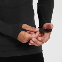 Kipsta Thermoshirt Voor Volwassenen Keepdry 500 LANGE MOUWEN -Modekleding thermoshirt voor volwassenen keepdry 500 lange mouwen zwart 8