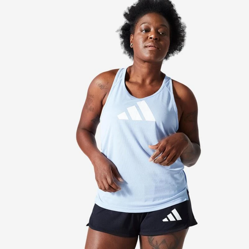 ADIDAS Topje Voor Cardiofitness Dames Blauw 3 ADIDAS Topje Voor Cardiofitness Dames Blauw