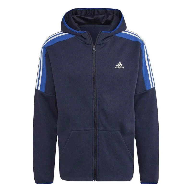 ADIDAS Trainingspak Fleece Colorblock Blauw - HK4463 6 ADIDAS Trainingspak Fleece Colorblock Blauw - HK4463 - Afbeelding 4