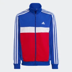 ADIDAS TRAININGSPAK VOOR KINDEREN COLORBLOCK BLAUW/ROOD -Modekleding trainingspak voor kinderen colorblock blauwrood 2