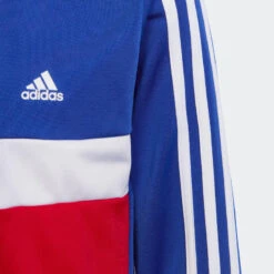 ADIDAS TRAININGSPAK VOOR KINDEREN COLORBLOCK BLAUW/ROOD -Modekleding trainingspak voor kinderen colorblock blauwrood 3