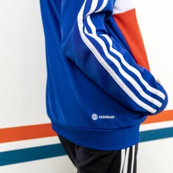 ADIDAS TRAININGSPAK VOOR KINDEREN COLORBLOCK BLAUW/ROOD -Modekleding trainingspak voor kinderen colorblock blauwrood 9