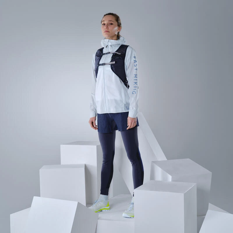 Quechua Ultralichte Tight Met Short Voor Fast Hiking Dames FH900 Blauw 4 Quechua Ultralichte Tight Met Short Voor Fast Hiking Dames FH900 Blauw - Afbeelding 2