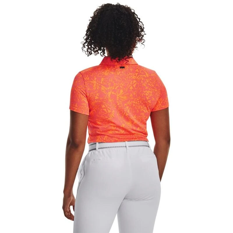 Under Armour Zinger Printed Dames Polo Pink Shock Orange Blast 4 Under Armour Zinger Printed Dames Polo Pink Shock Orange Blast - Afbeelding 2