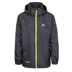 TRESPASS Unisex Qikpac X Opbergbare Jas (Zwart)