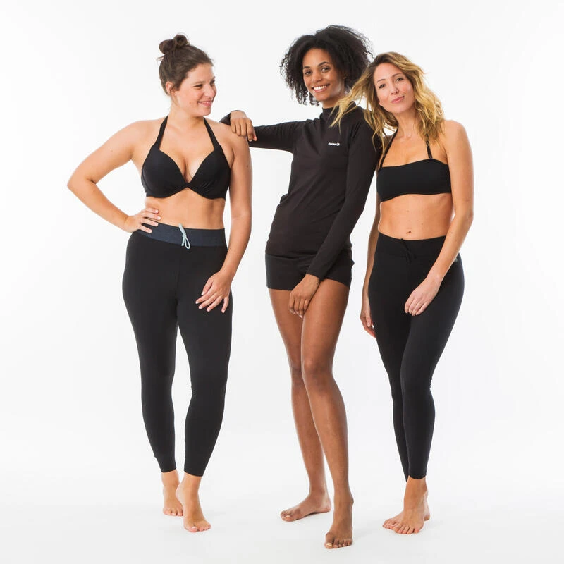 Uv-werende Legging Voor Surfen Dames 100 Zwart 12 Uv-werende Legging Voor Surfen Dames 100 Zwart - Afbeelding 10