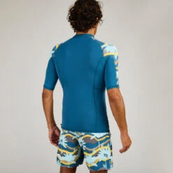 Surfrashguard 500 Met Korte Mouwen Voor Heren 10 Surfrashguard 500 Met Korte Mouwen Voor Heren -Modekleding uv werende rashguard voor surfen heren 500 korte mouwen palmeraie 1
