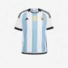 ADIDAS Voetbalshirt Voor Kinderen Thuisshirt Argentinië 3 Sterren Winnaar 2022