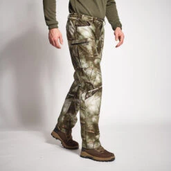 Warme En Geluidloze Jachtbroek 100 -Modekleding warme en stille jachtbroek camouflage treemetic 100 4