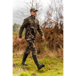 Warme En Geluidloze Jachtbroek 100 -Modekleding warme en stille jachtbroek camouflage treemetic 100 5