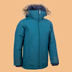Warme En Waterdichte Kinderparka Voor Paardrijden 500 Warm -Modekleding warme en waterdichte paardrijparka voor kinderen 500 warm petrolgroen 9