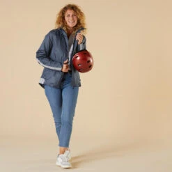 BTWIN Warme Fietsregenjas Voor Dames Stad 540 -Modekleding warme fietsregenjas voor dames stad 540 marineblauw 6