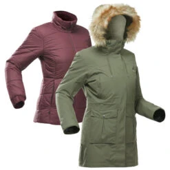 Waterdichte 3-in-1 Jas Voor Backpacken Dames Travel 900 Warm -15°C