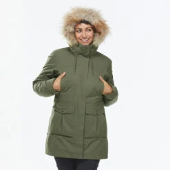 Waterdichte 3-in-1 Jas Voor Backpacken Dames Travel 900 Warm -15°C 22 Waterdichte 3-in-1 Jas Voor Backpacken Dames Travel 900 Warm -15°C -Modekleding waterdichte 3 in 1 jas voor backpacken dames travel 900 warm 15c kaki 4