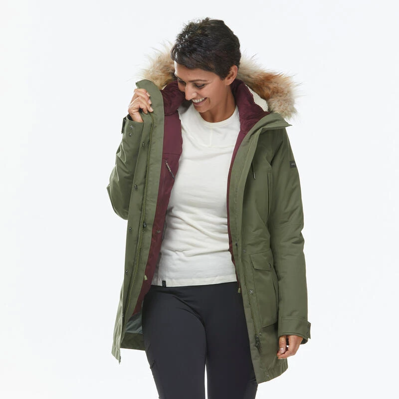 Waterdichte 3-in-1 Jas Voor Backpacken Dames Travel 900 Warm -15°C 8 Waterdichte 3-in-1 Jas Voor Backpacken Dames Travel 900 Warm -15°C - Afbeelding 6