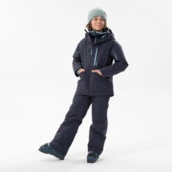WEDZE Ski-jas Voor Freeride Kinderen 900 3-in-1 -Modekleding waterdichte ski jas voor jongens fr900 3 in 1 marineblauw 3