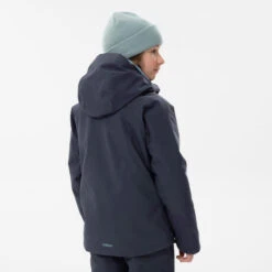 WEDZE Ski-jas Voor Freeride Kinderen 900 3-in-1 -Modekleding waterdichte ski jas voor jongens fr900 3 in 1 marineblauw 4