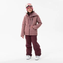 WEDZE Ski-jas Voor Freeride Voor Kinderen 900 3-in-1 -Modekleding waterdichte ski jas voor meisjes fr900 3 in 1 roze 3
