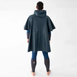 Winddichte Fleece Poncho Voor Diepzeeduiken SCD -Modekleding winddichte fleece poncho voor diepzeeduiken scd donkerblauw 2