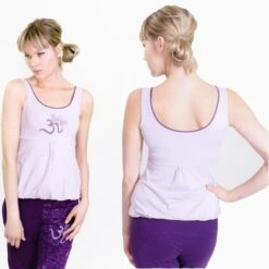 Yogatop Van Biologisch Katoen - Yoga Tanktop Met Geïntegreerde Beha - Om Symbool