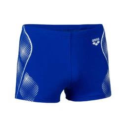 Arena Zwemboxer Voor Jongens NEON Blauw/wit -Modekleding zwemboxer voor jongens neon blauwwit 3