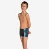 Arena Zwemboxer Voor Kinderen Zwart Blauw -Modekleding zwemboxer voor kinderen zwart blauw