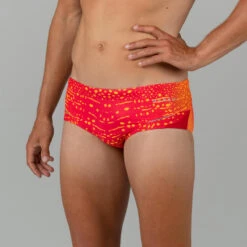 ZWEMSLIP MET BREDE ZIJKANT VOOR HEREN 900 KOLI 15 ZWEMSLIP MET BREDE ZIJKANT VOOR HEREN 900 KOLI -Modekleding zwembroek met brede zijkant 900 baleo rood oranje 2